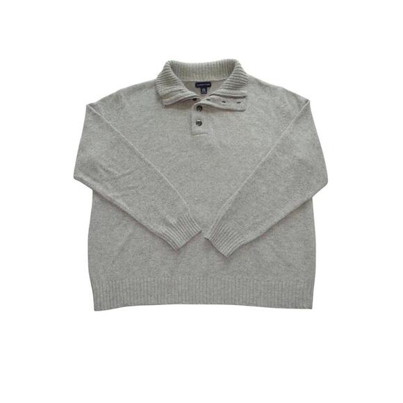 Lands' End Men's XXL Gray Button-Up Sweater - Picture 1 of 3